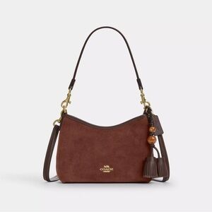 NWT Coach Laurel Small Shoulder Crossbody Bag With Tassels Brown Maple CCF14